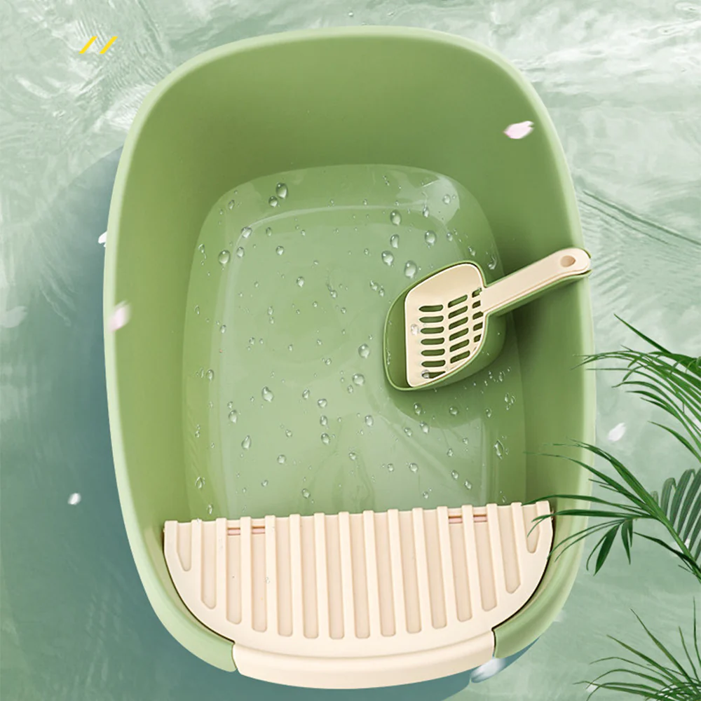 Large Open Cat Litter Box with Removable Wide Step - Image 10