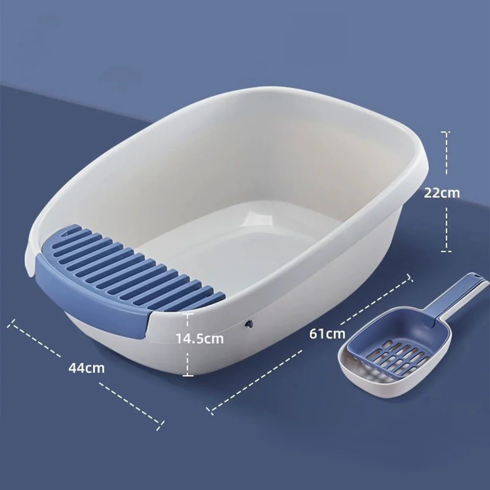 Large Open Cat Litter Box with Removable Wide Step - Image 14
