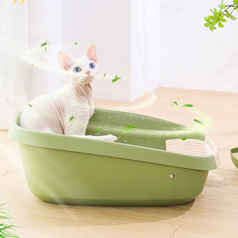 Large Open Cat Litter Box with Removable Wide Step - Image 5