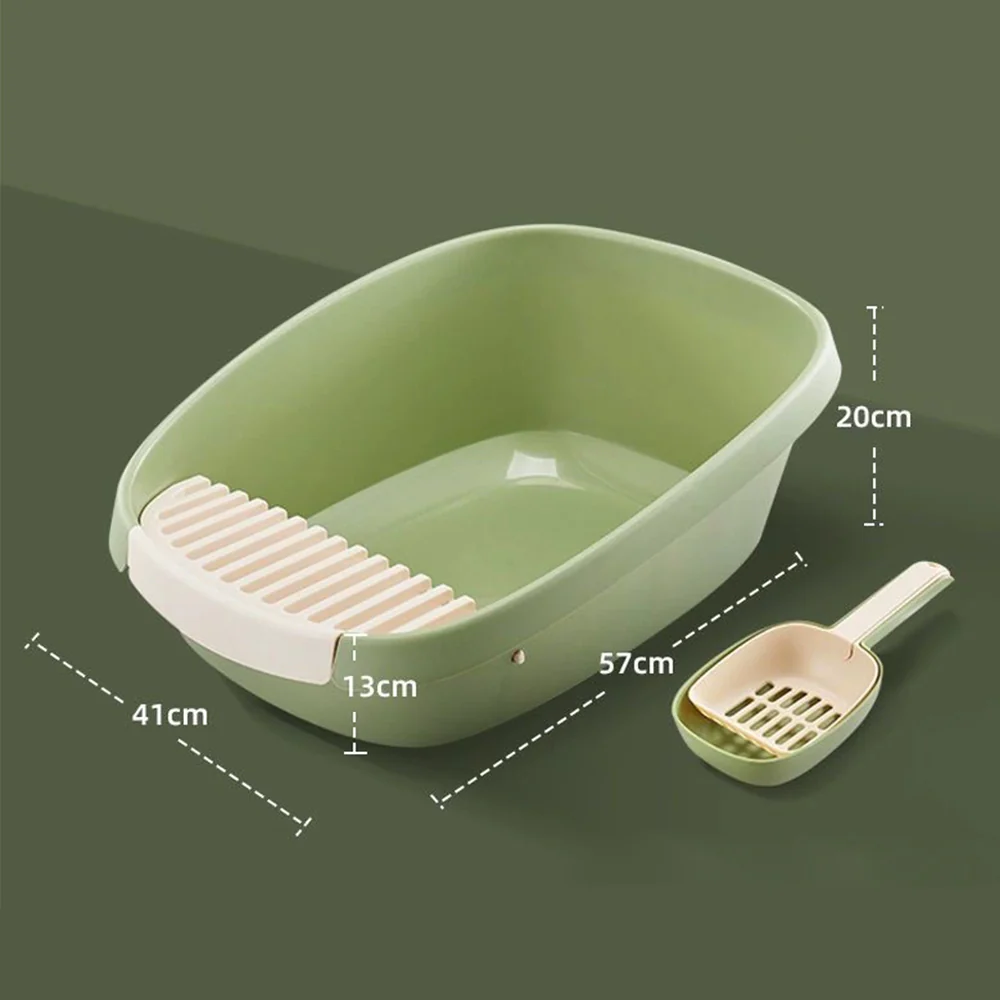 Large Open Cat Litter Box with Removable Wide Step - Image 8