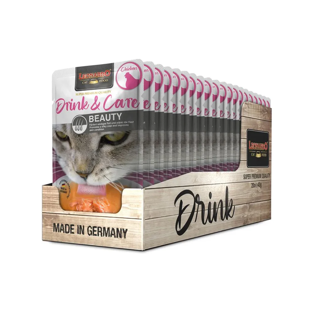 LEONARDO Drink & Care Beauty Chicken Wet Cat Food - Image 2