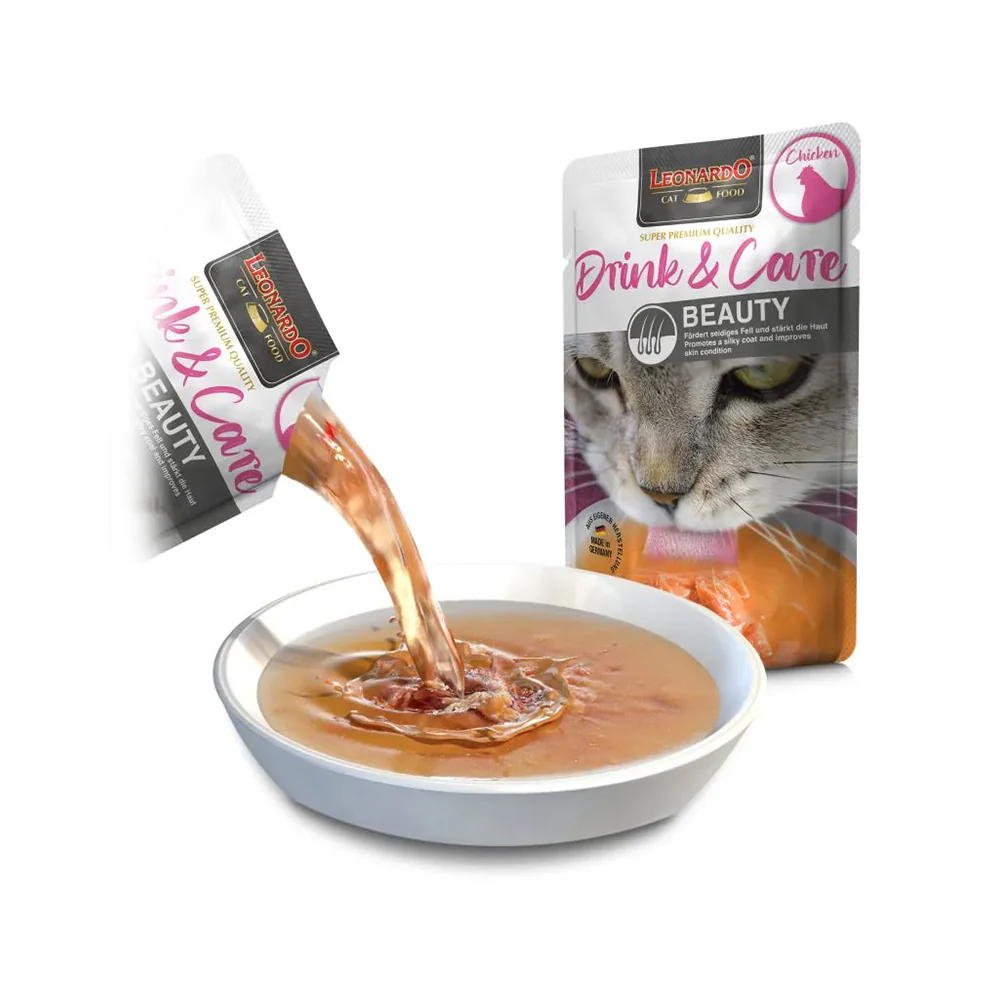 LEONARDO Drink & Care Beauty Chicken Wet Cat Food - Image 3