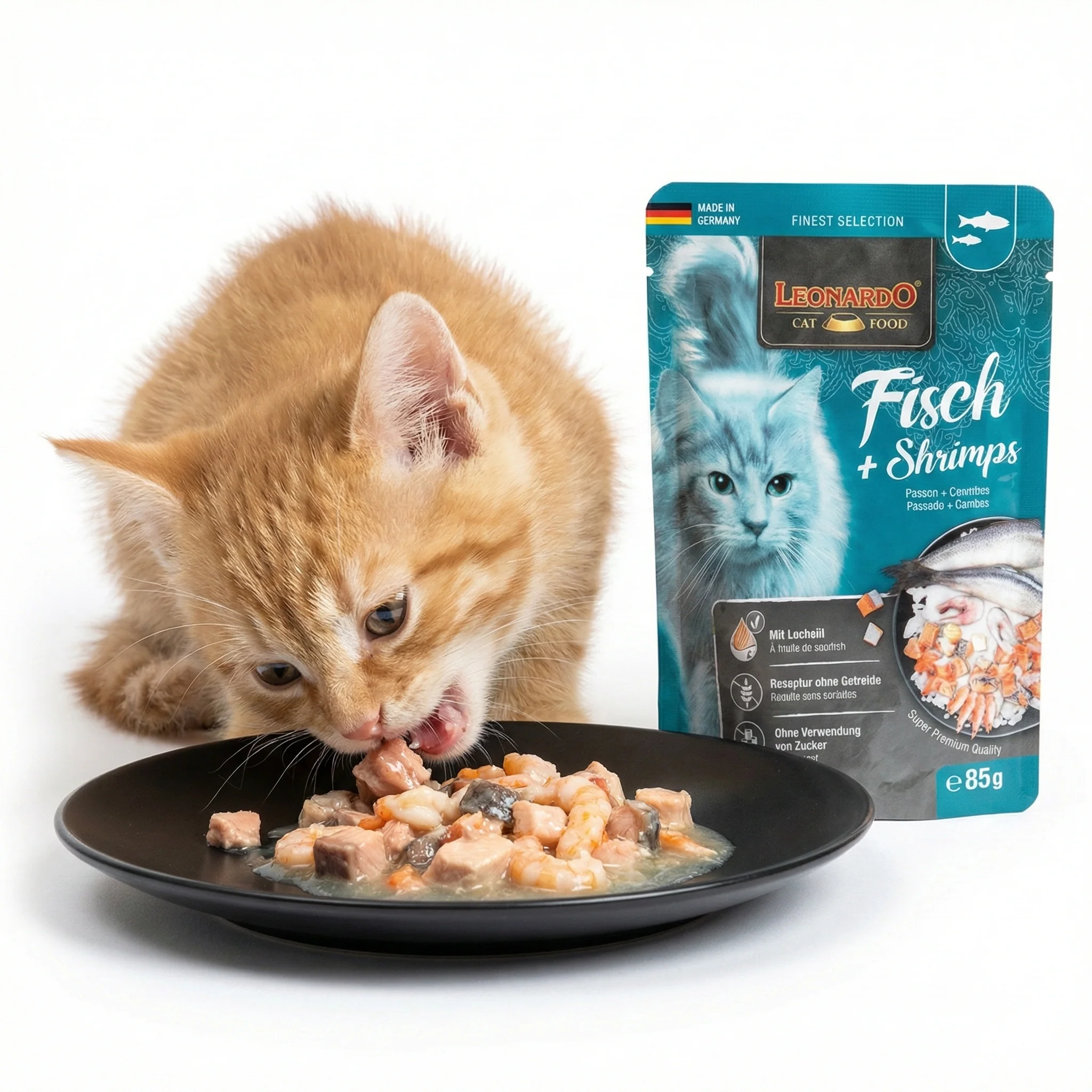 LEONARDO Finest  Selection Fish + Shrimps Wet Cat Food - Image 5