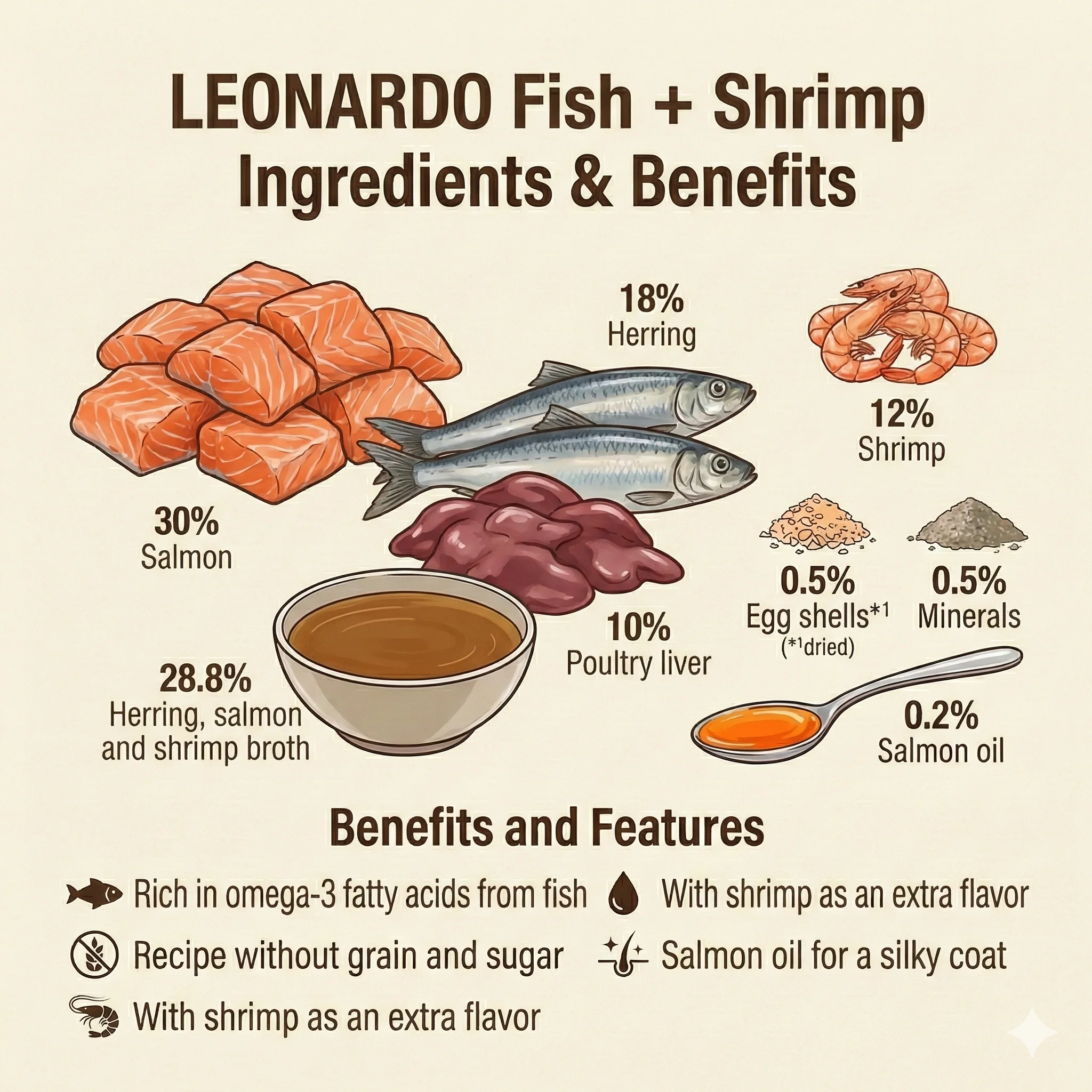 LEONARDO Finest  Selection Fish + Shrimps Wet Cat Food - Image 6