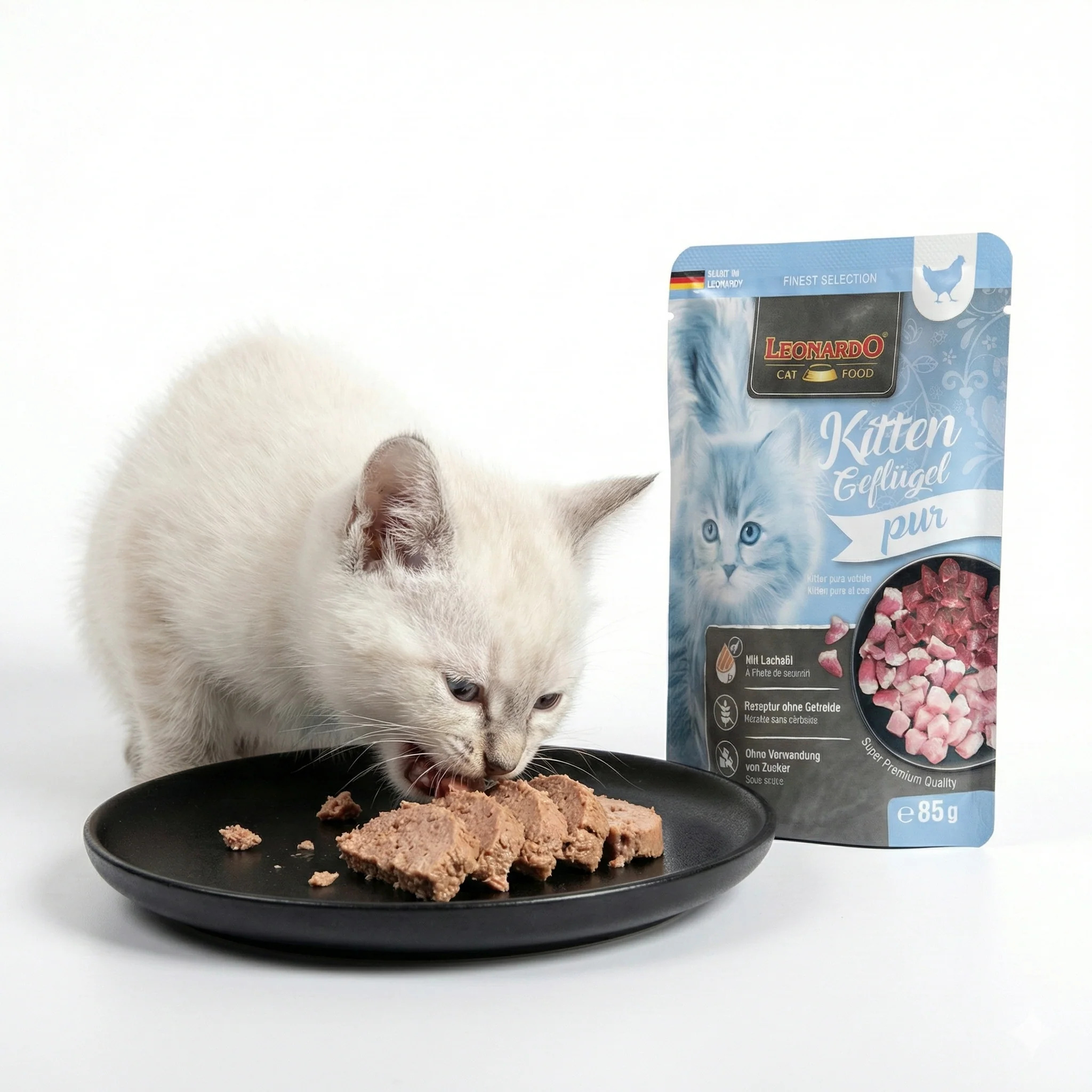 LEONARDO Finest  Selection Kitten Poultry Pure Wet Cat Food - Image 6
