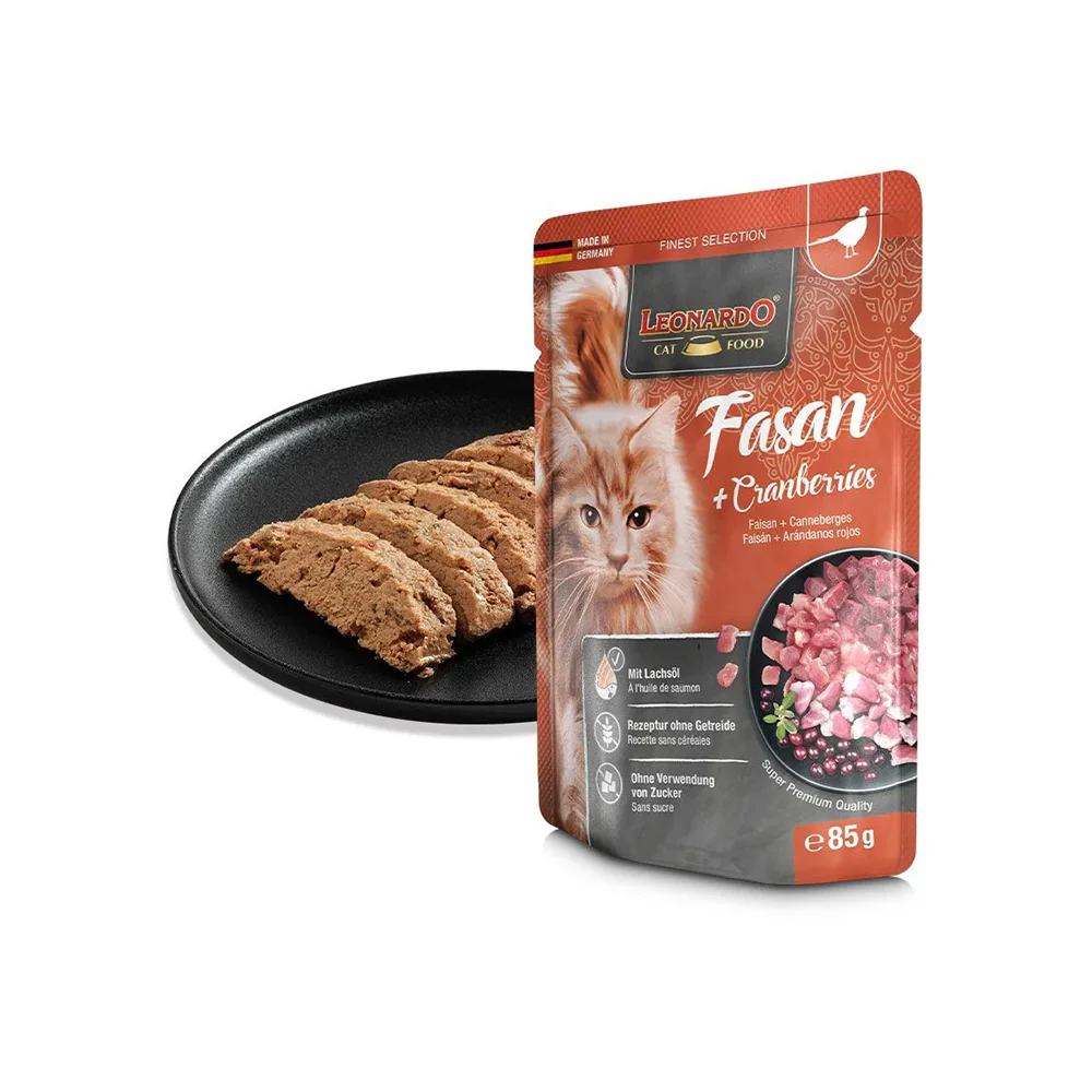 LEONARDO Finest Selection Pheasant + Cranberries Wet Cat Food - Image 4