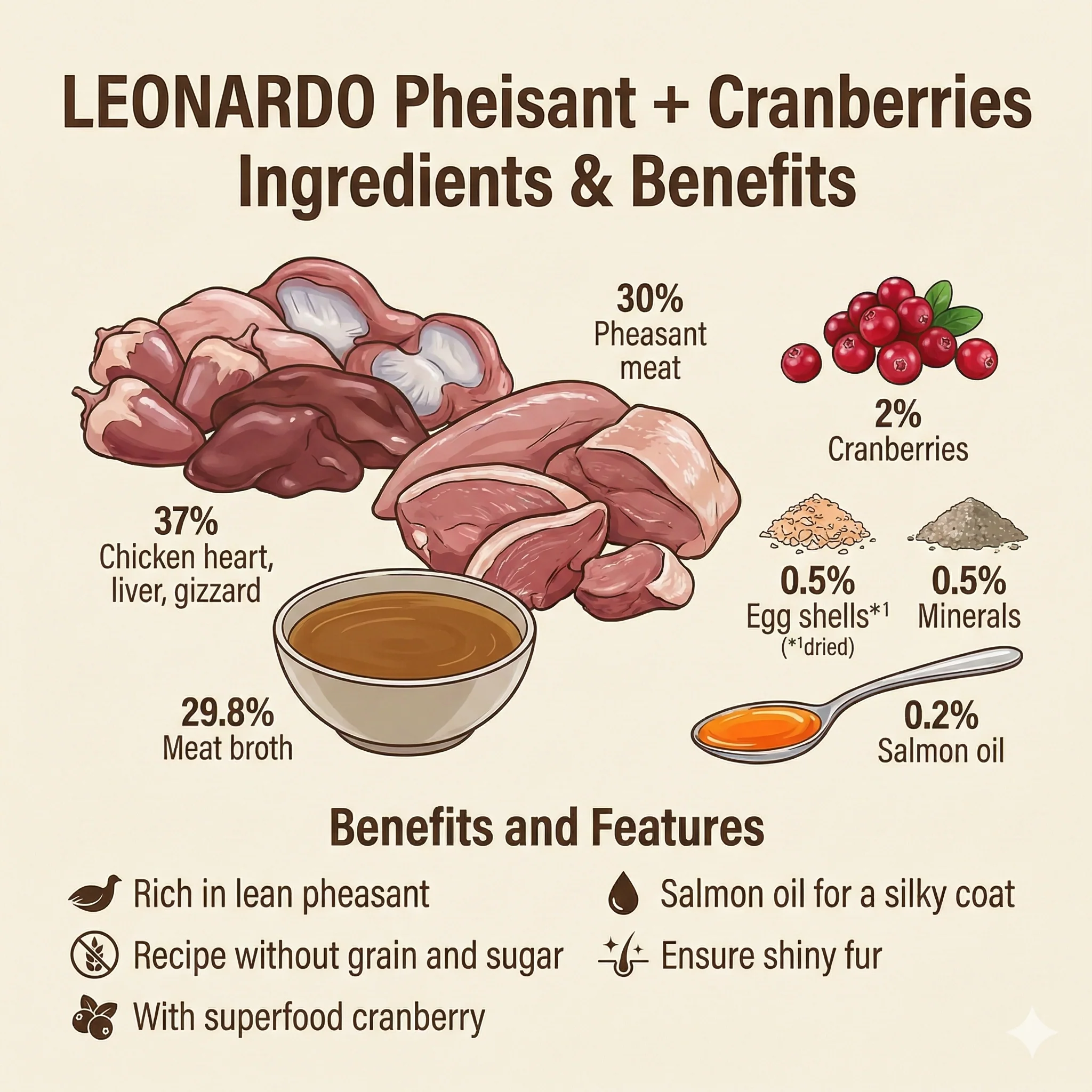 LEONARDO Finest Selection Pheasant + Cranberries Wet Cat Food - Image 7