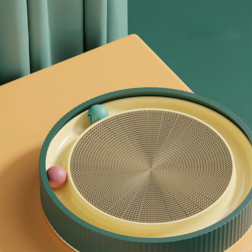 Light Green Luxury Turntable Cat Scratching Board - Large - Image 2