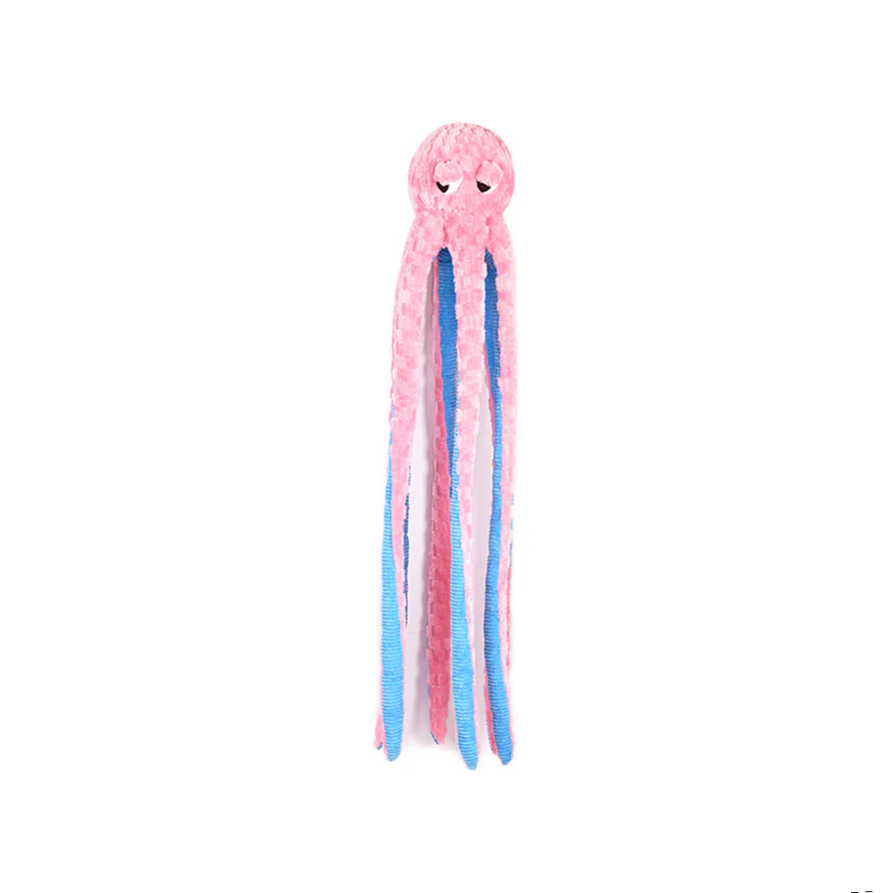 Long Dog Tug Toy Octopus Squeaky Interactive - Image 8