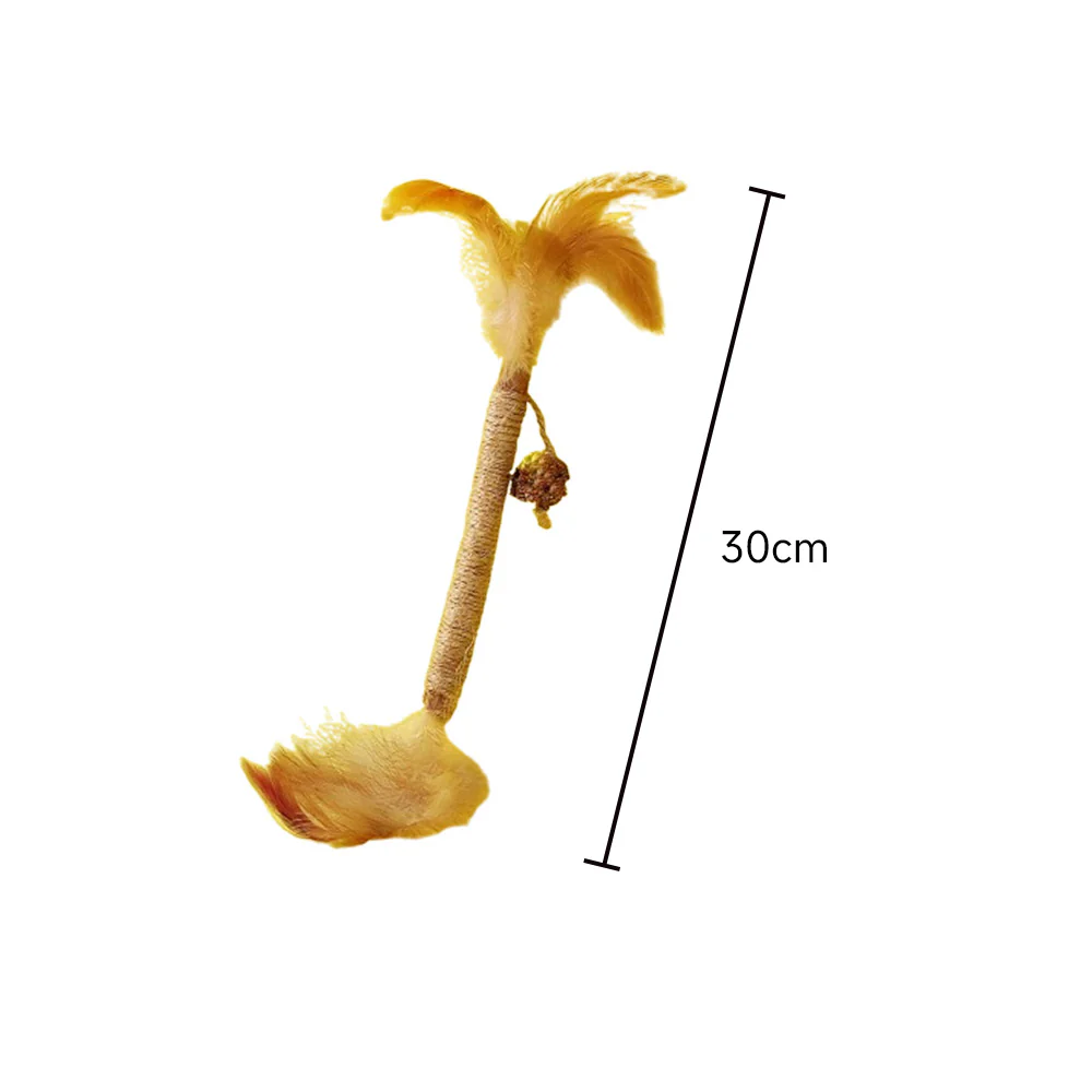 LureFoliage Purslane Cat Teaser Wand With Feathers - Image 3