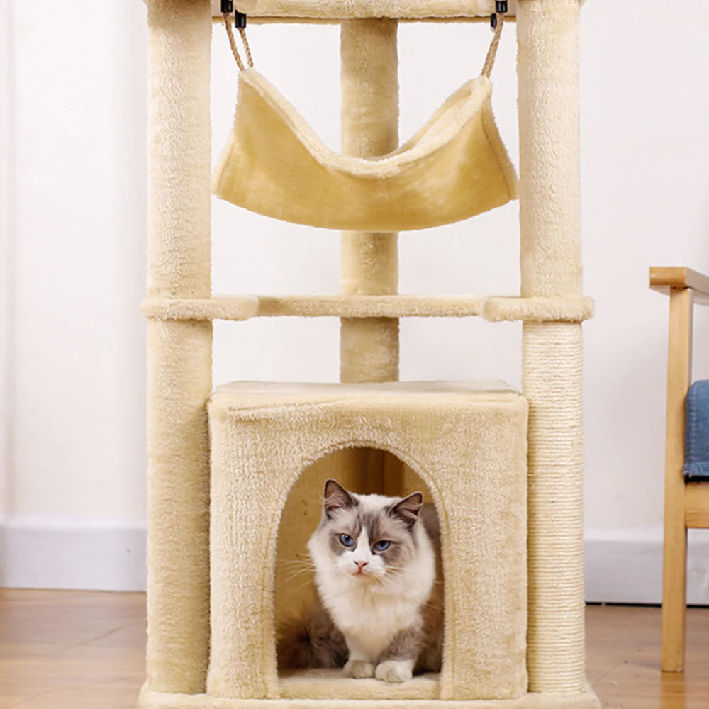 Luxury Multi-Level Sisal Cat Tree - Large 132x45x50cm - Image 4