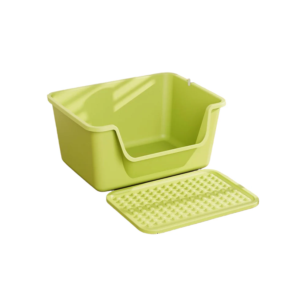 Large Cat Litter Box with Anti-Tracking Mat – 50cm Open Litter Tray Set - Image 4