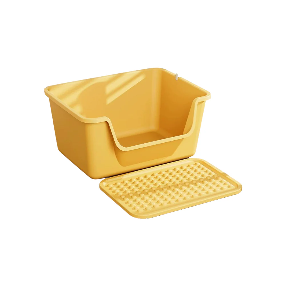 Large Cat Litter Box with Anti-Tracking Mat – 50cm Open Litter Tray Set - Image 5