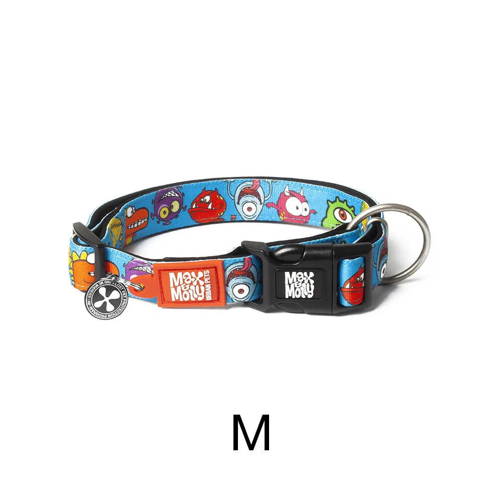 MAX & MOLLY Little Monsters Smart ID Dog Collar for Medium Dogs - Image 2
