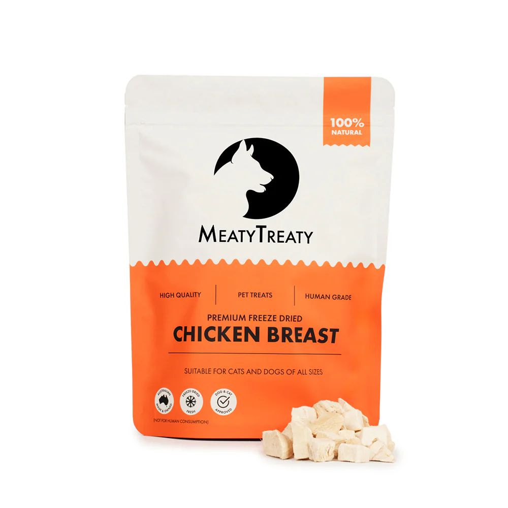 MEATY TREATY Chicken Breast Freeze Dried Dog & Cat Treats 100g - Image 3
