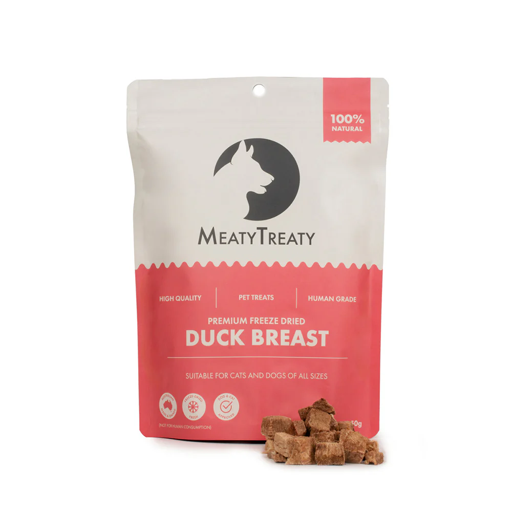 MEATY TREATY Freeze Dried Duck Breast Pet Treats 50g - Image 3