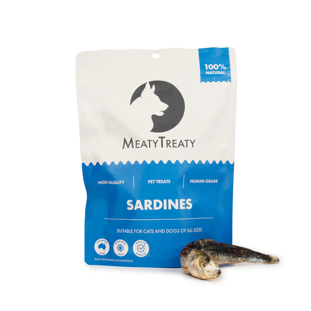MEATY TREATY Whole Sardine Freeze Dried Dog & Cat Treats 100g - Image 3