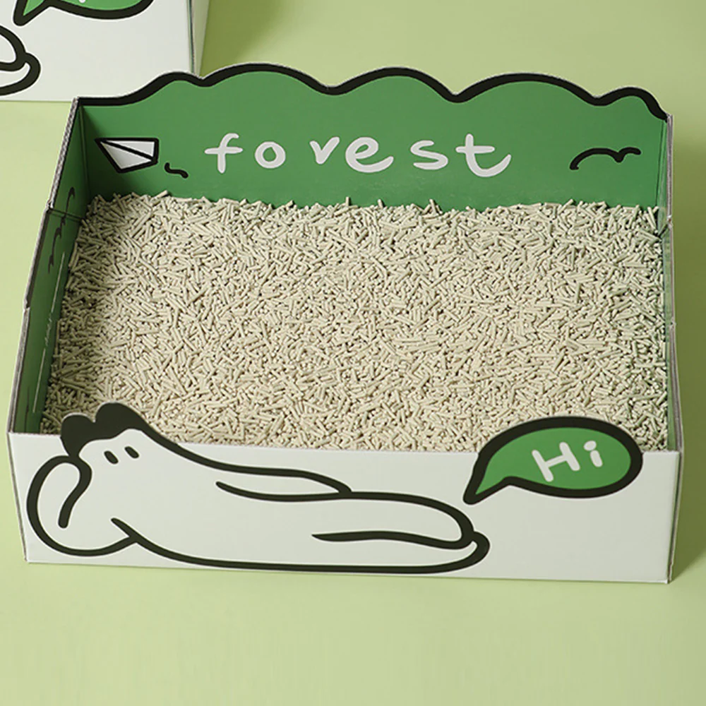MIAOHO Green Reusable Waterproof Paper Cat Litter Box - Image 3