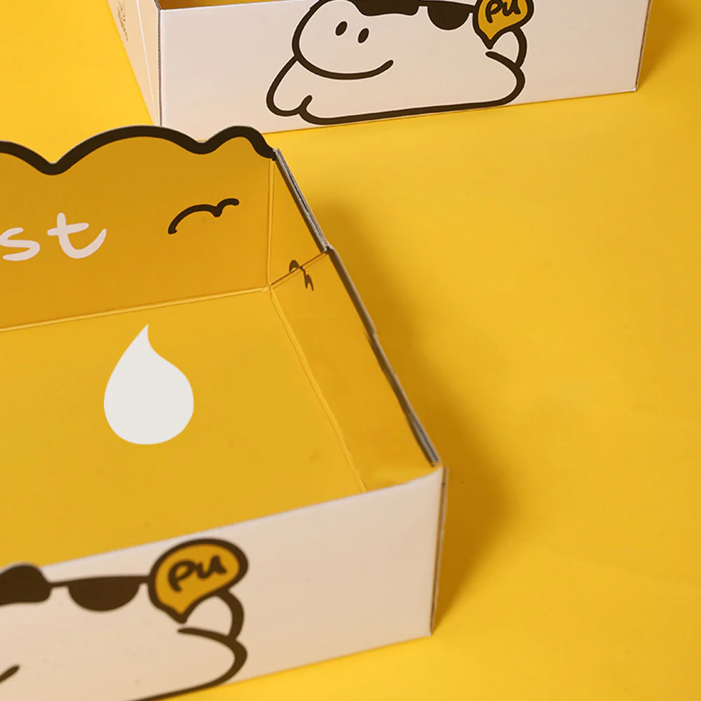 MIAOHO Yellow Reusable Waterproof Paper Cat Litter Box - Image 3