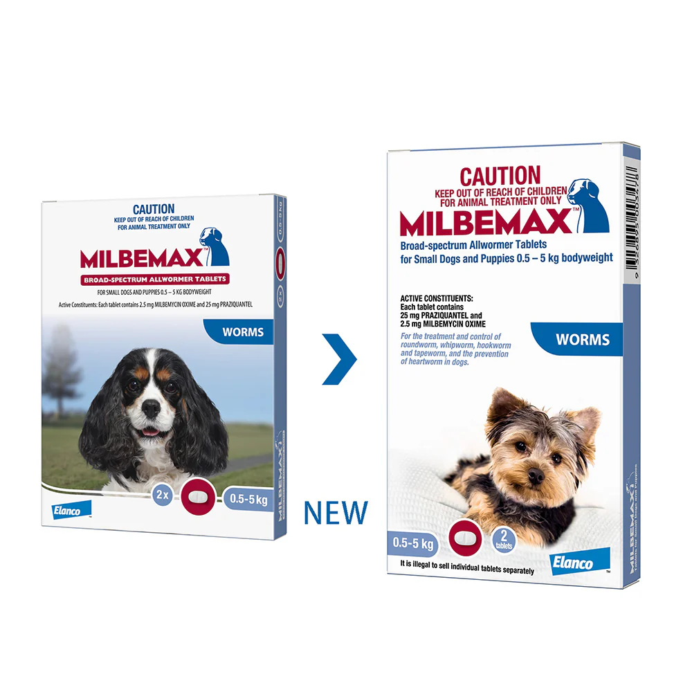 MILBEMAX Allwormer Dog 0.5-5KG 2 Tablets - Image 2