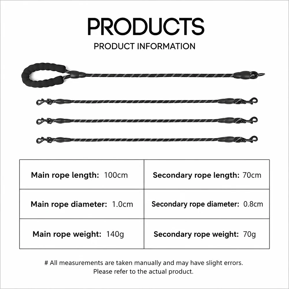 Multi Dog Leash Reflective Tangle Free Heavy Duty - Image 10