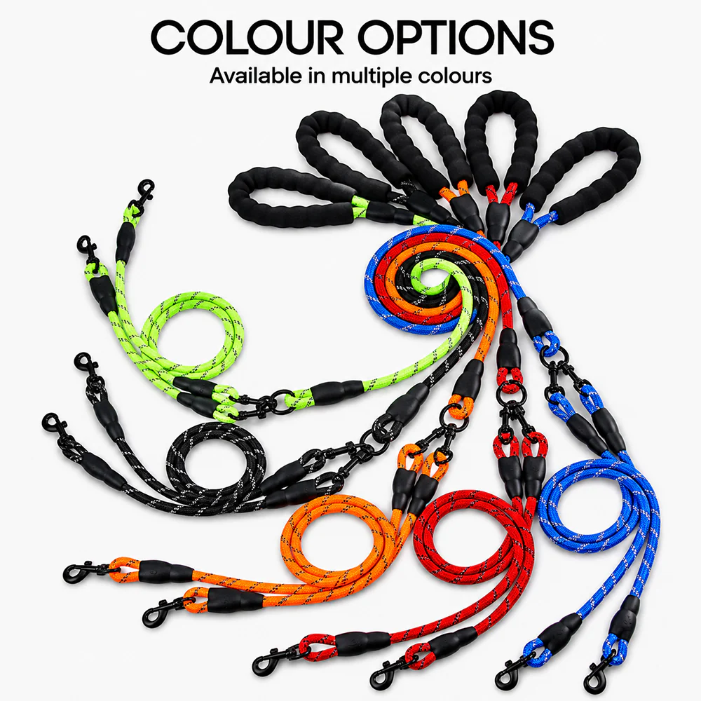 Multi Dog Leash Reflective Tangle Free Heavy Duty - Image 7