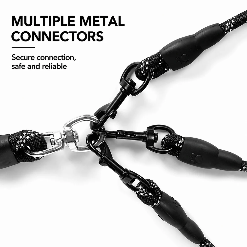 Multi Dog Leash Reflective Tangle Free Heavy Duty - Image 8