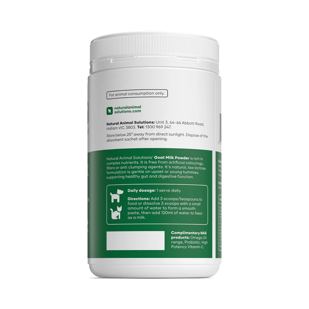 NAS NATURAL ANIMAL SOLUTIONS Goat Milk Powder 400g - Image 3