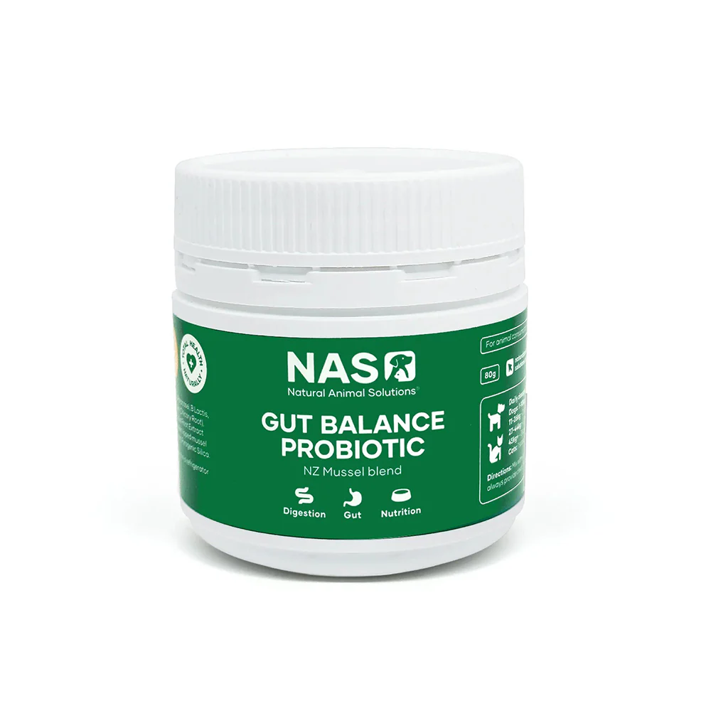 NAS NATURAL ANIMAL SOLUTIONS Natural Blend Gut Balance Probiotic Supplement For Cats & Dogs 80 - Image 2