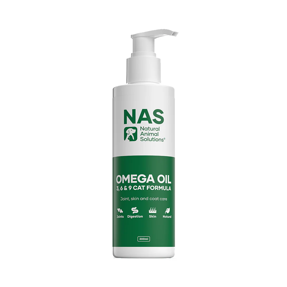 NAS NATURAL ANIMAL SOLUTIONS Omega 3, 6 & 9 Skin and Joint Care Oil for Cats 200ml