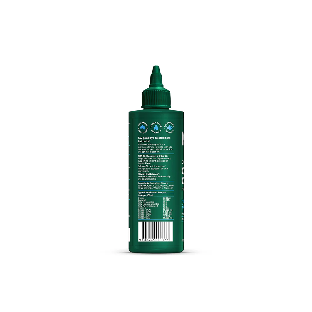 NAS NATURAL ANIMAL SOLUTIONS Omega Oil Hairball For Cats 200mL - Image 2