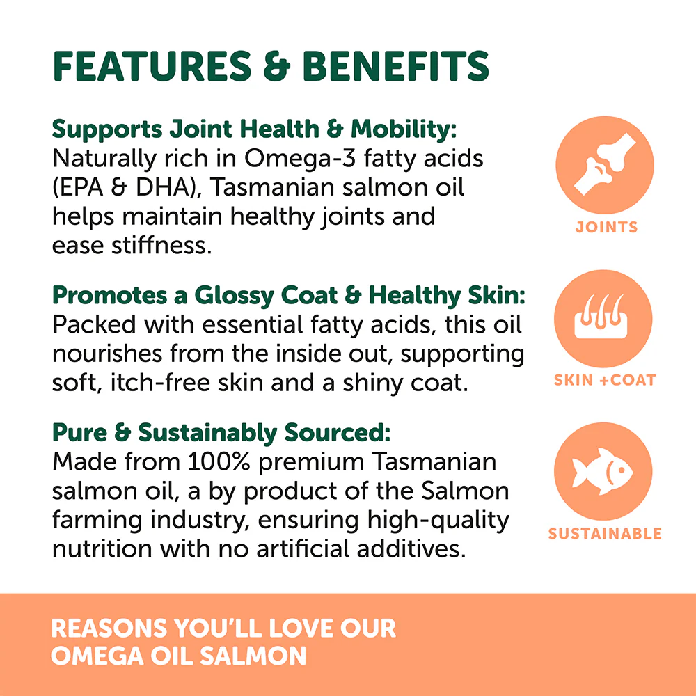 NAS NATURAL ANIMAL SOLUTIONS Omega Oil Salmon For Dogs & Cats - Image 5
