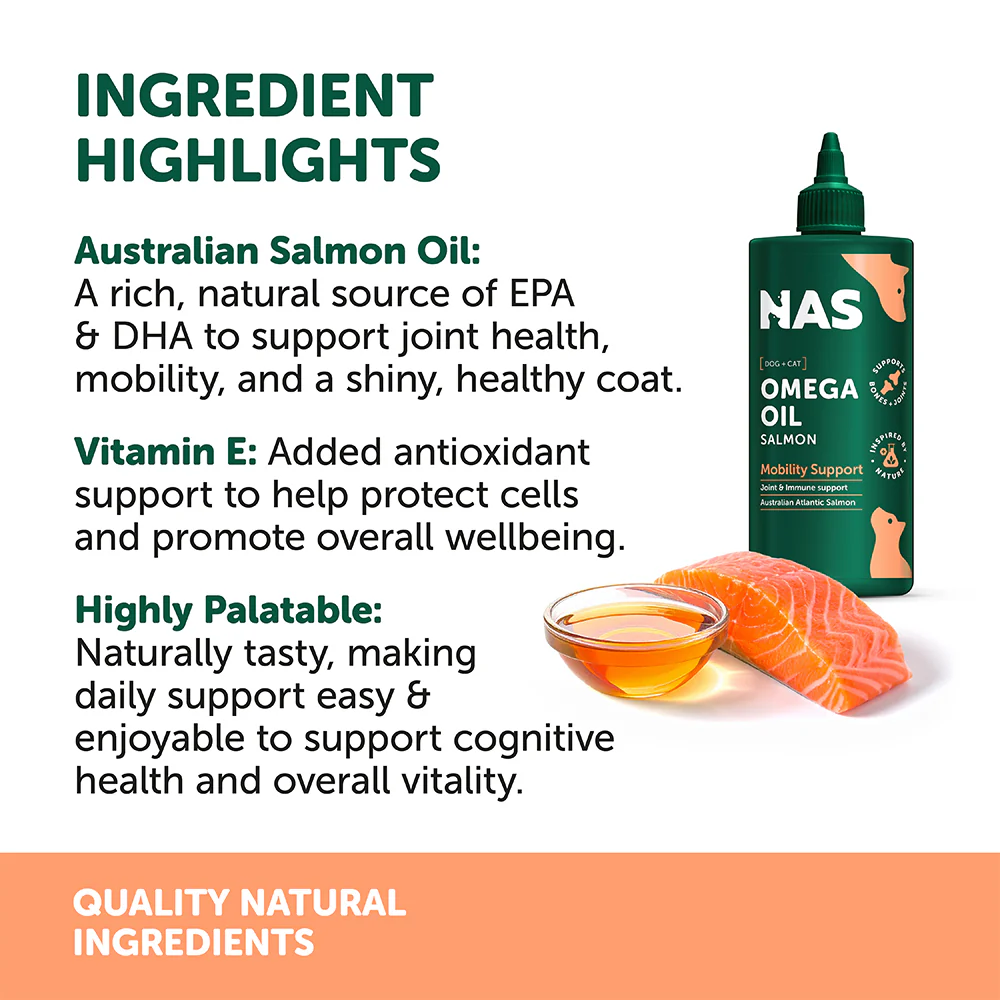 NAS NATURAL ANIMAL SOLUTIONS Omega Oil Salmon For Dogs & Cats - Image 6