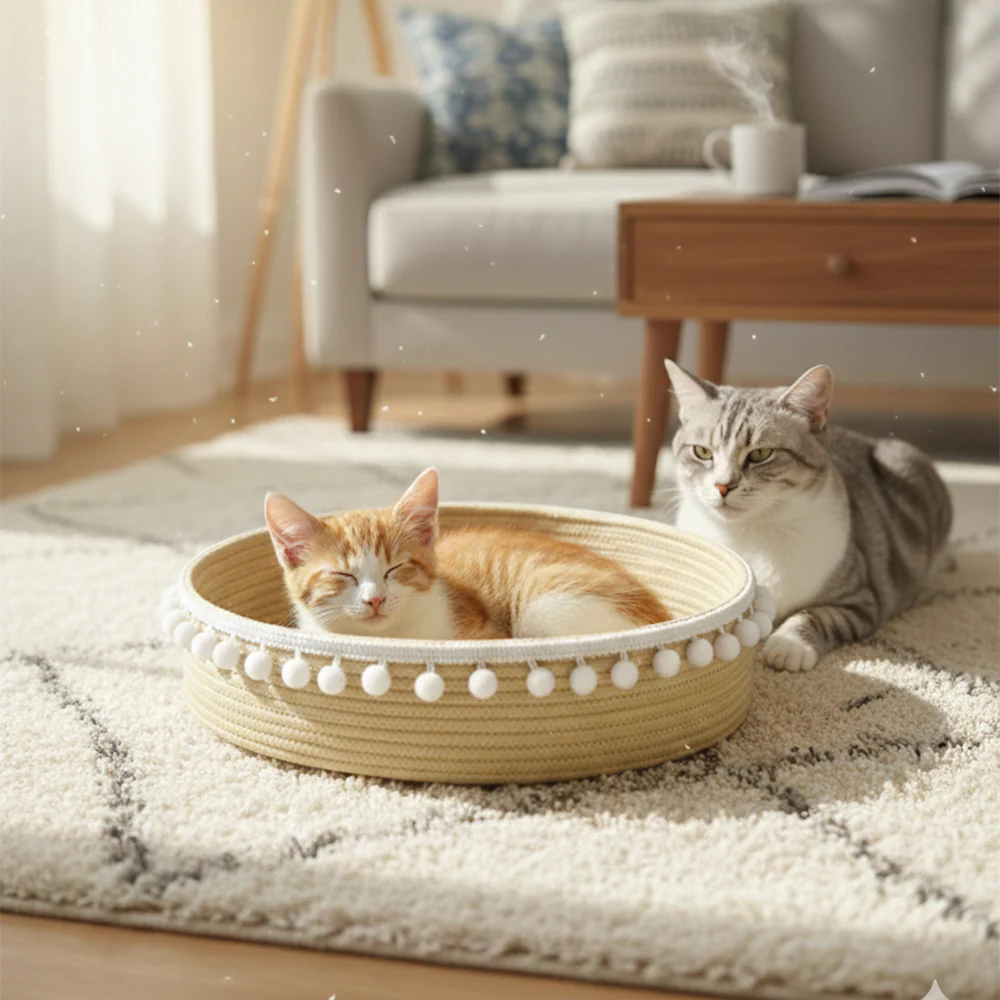 Natural Jute Cat Scratcher Mat - Image 9