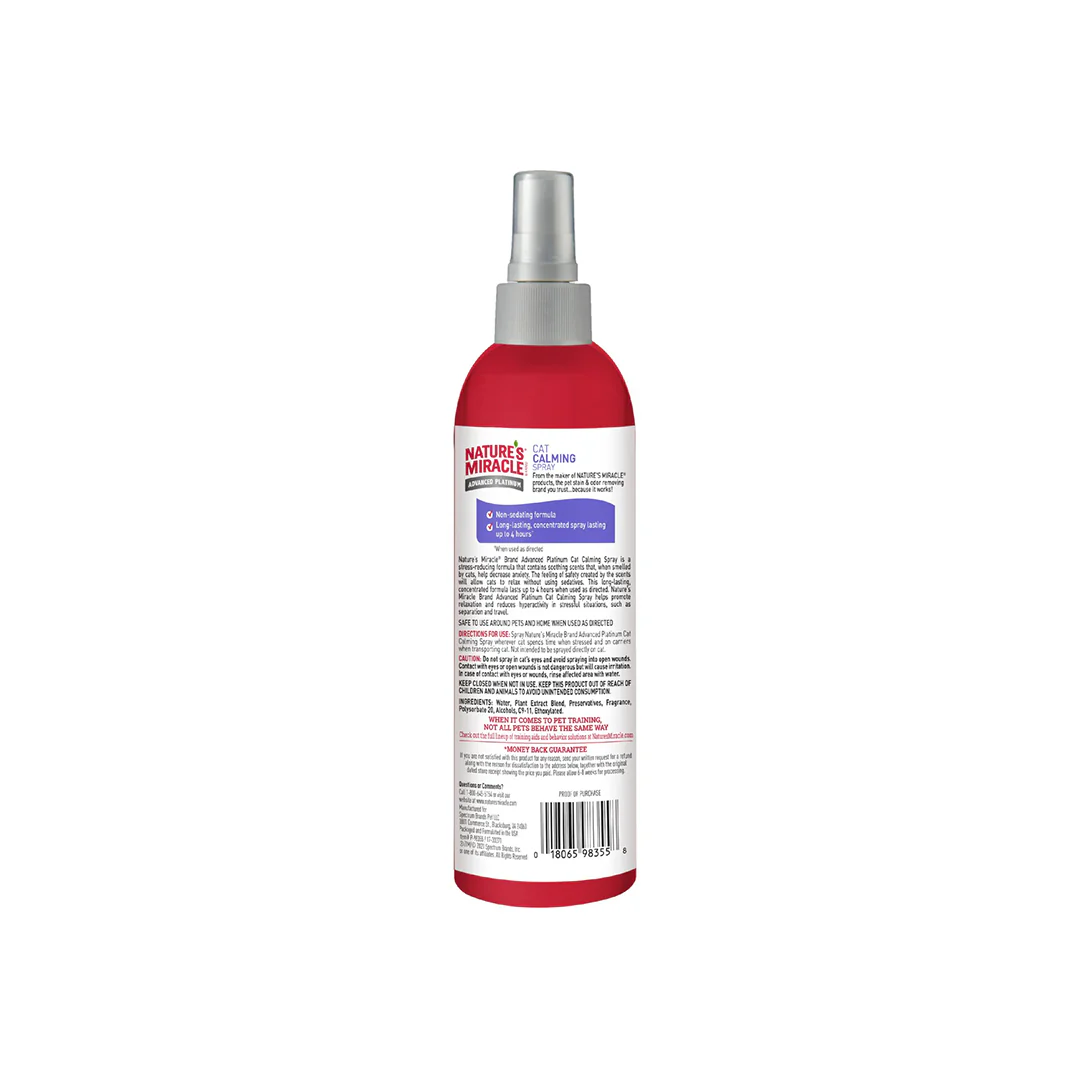 NATURE'S MIRACLE Advanced Platinum Calming Spray for Cats 236ml - Image 2