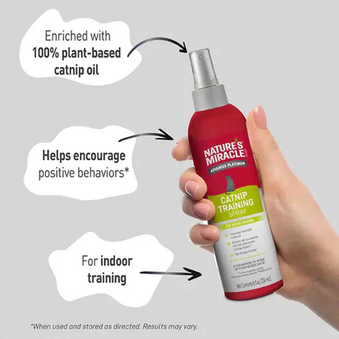 NATURE'S MIRACLE Advanced Platinum Catnip Training Spray for Cats 236ml - Image 3