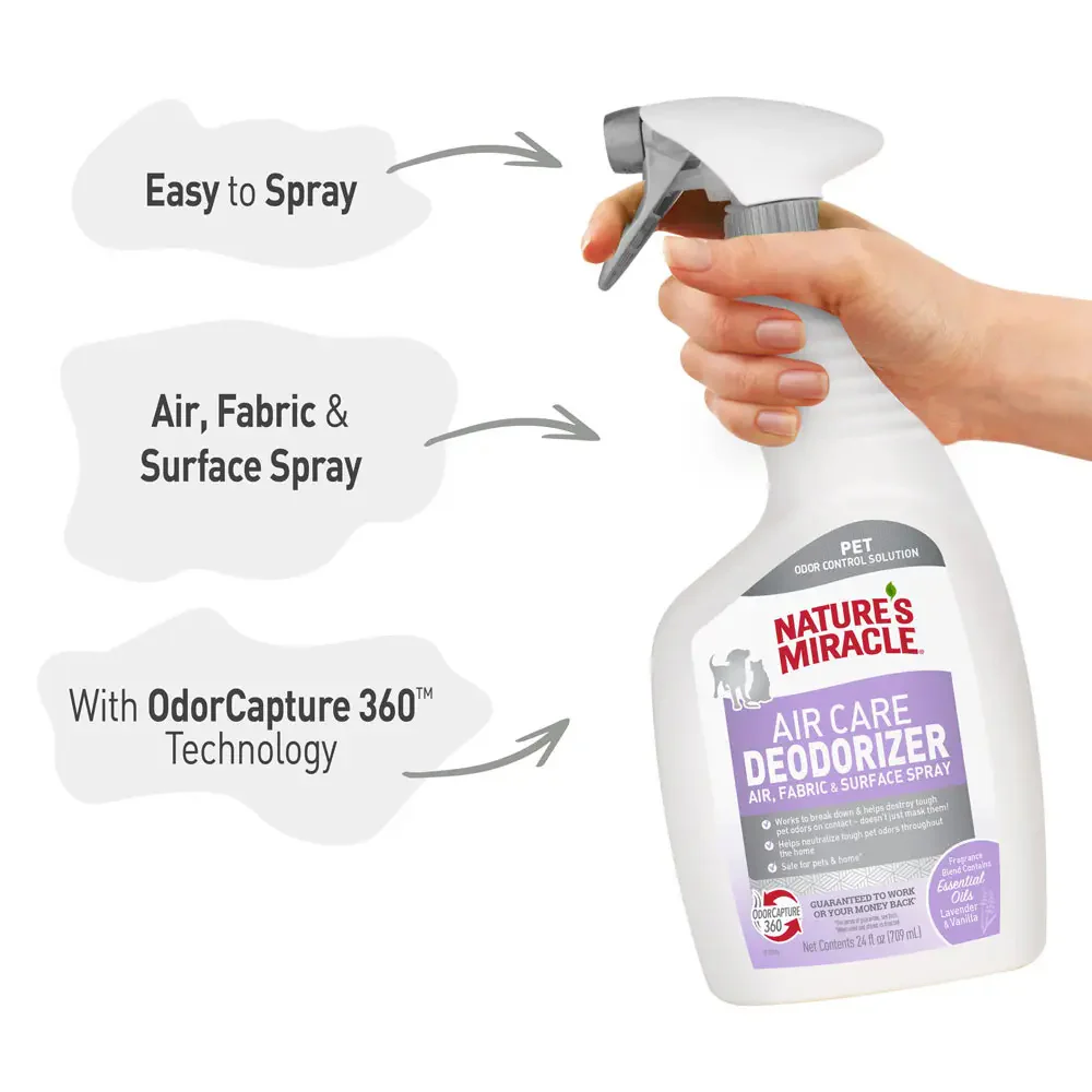NATURE'S MIRACLE Air Care Deodorizer Lavender & Vanilla Scent Spray 709ml - Image 3
