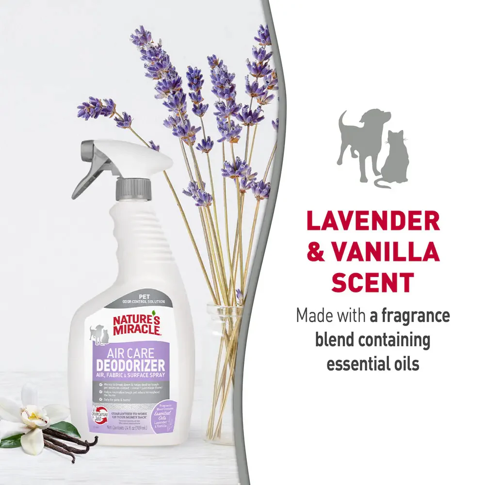 NATURE'S MIRACLE Air Care Deodorizer Lavender & Vanilla Scent Spray 709ml - Image 4