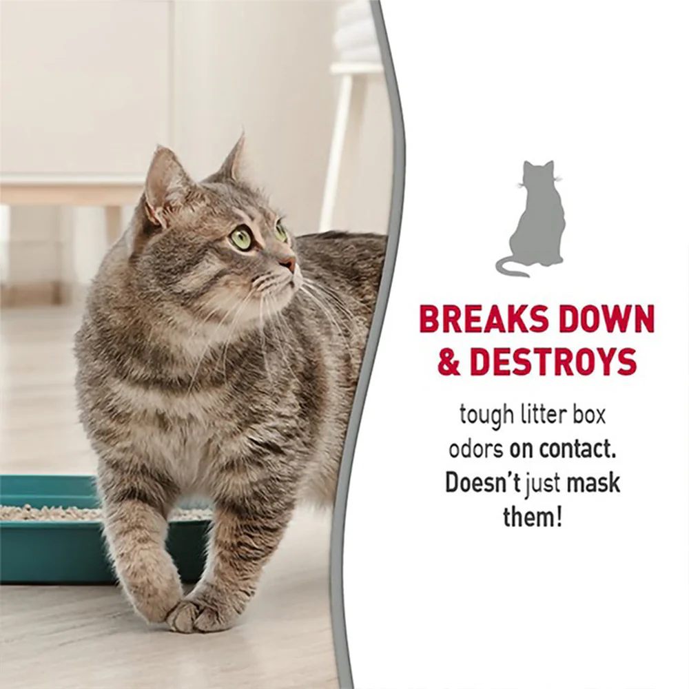 NATURE'S MIRACLE Cat Litter Box Odour Destroyer Remover 709ml - Image 3