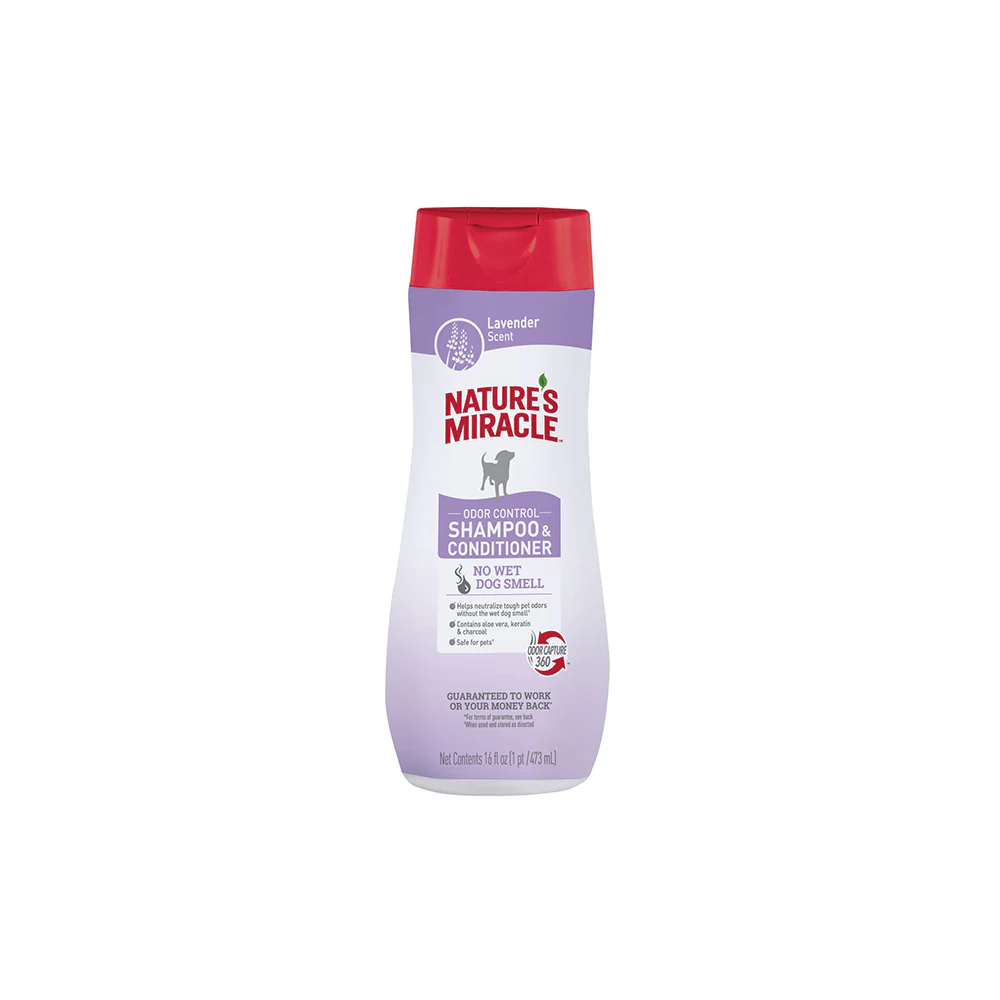 NATURE'S MIRACLE Lavender Shampoo & Conditioner For Dogs 473ml