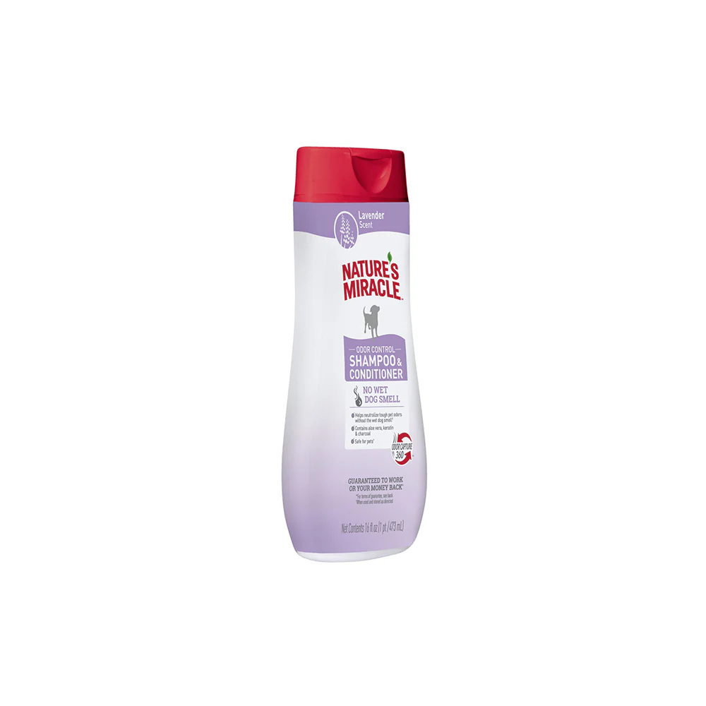 NATURE'S MIRACLE Lavender Shampoo & Conditioner For Dogs 473ml - Image 2