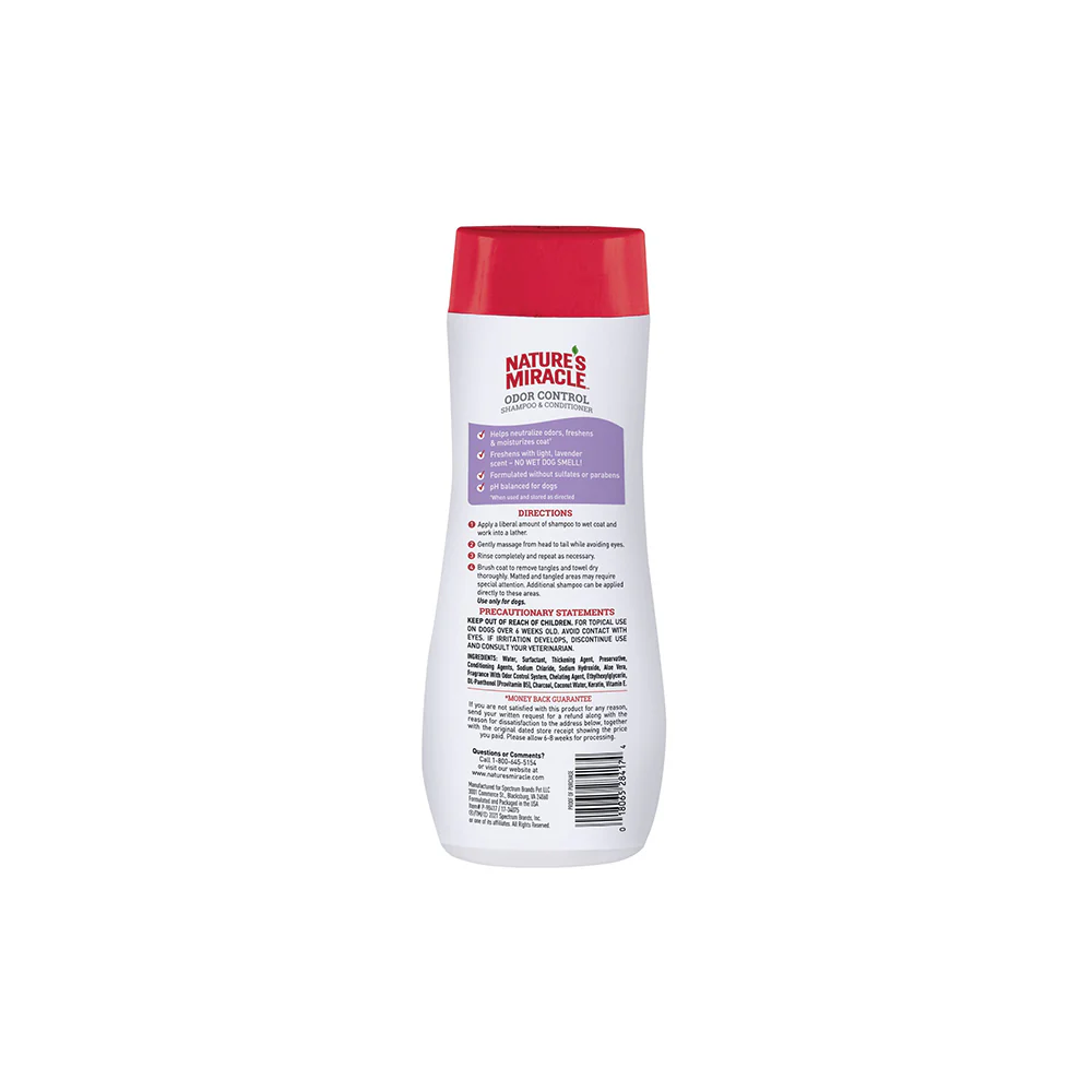 NATURE'S MIRACLE Lavender Shampoo & Conditioner For Dogs 473ml - Image 3