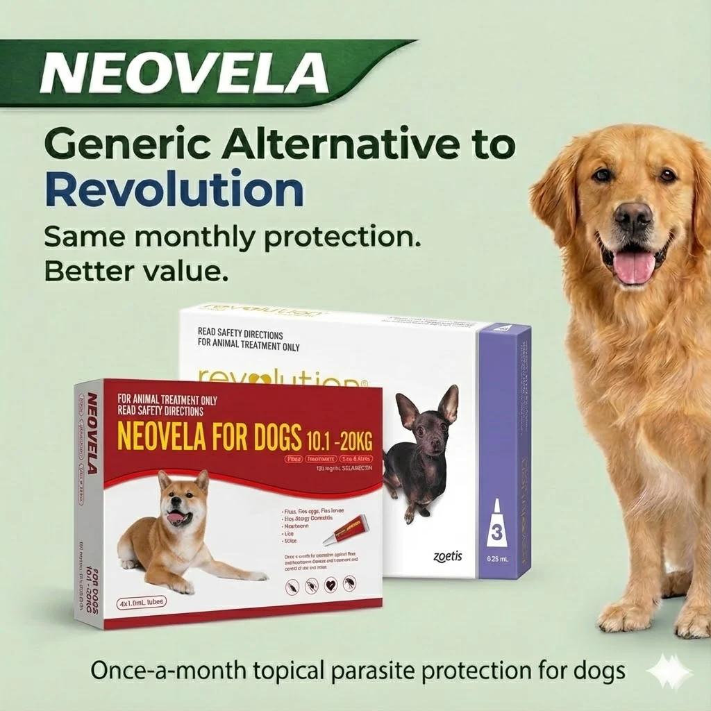 NEOVELA Flea And Worming For Dogs 10.1-20kg 4x1.0mL Tubes Red - Image 2
