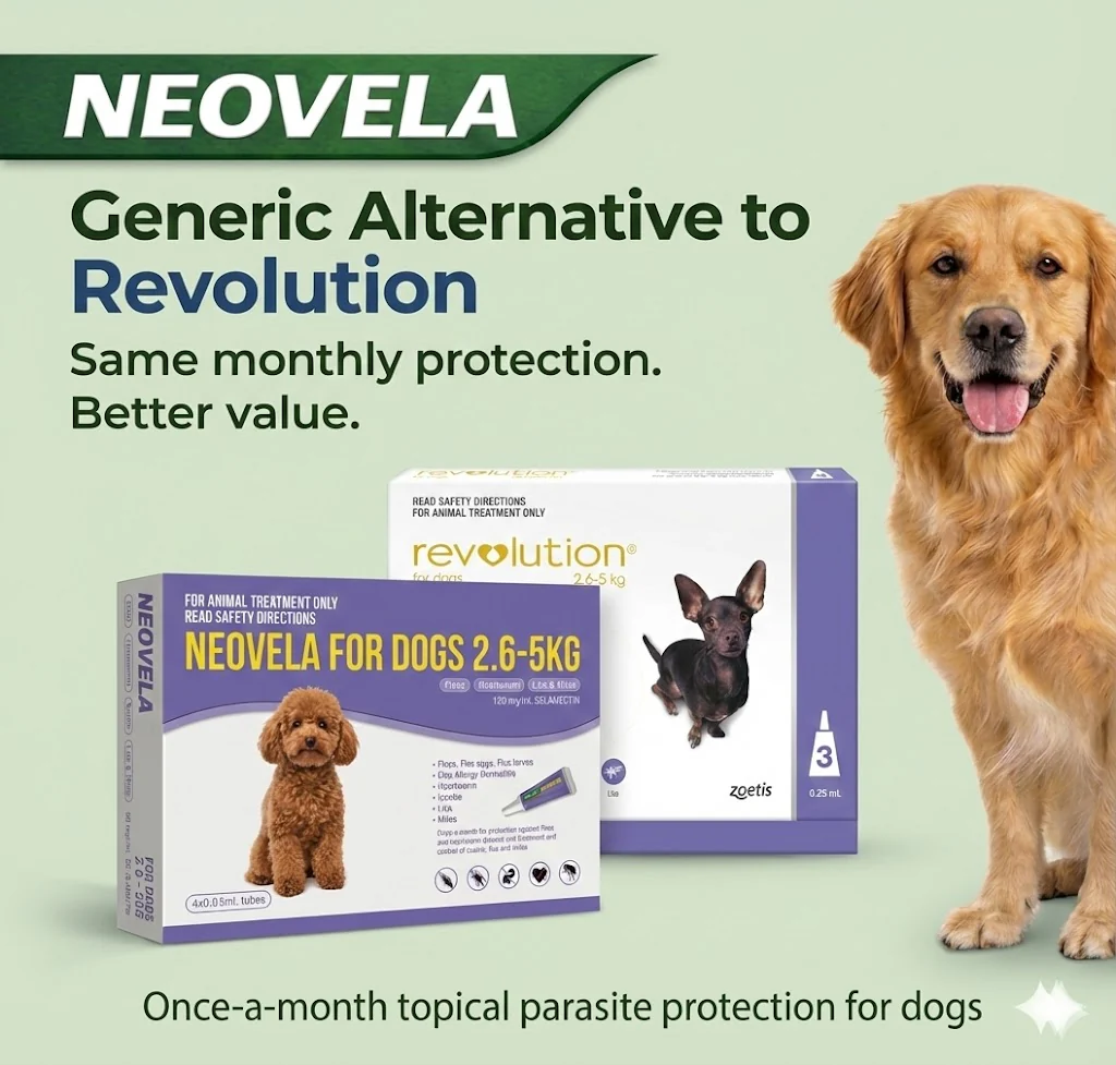 NEOVELA Flea And Worming For Dogs 2.6-5kg 4x0.25mL Tubes Purple - Image 2