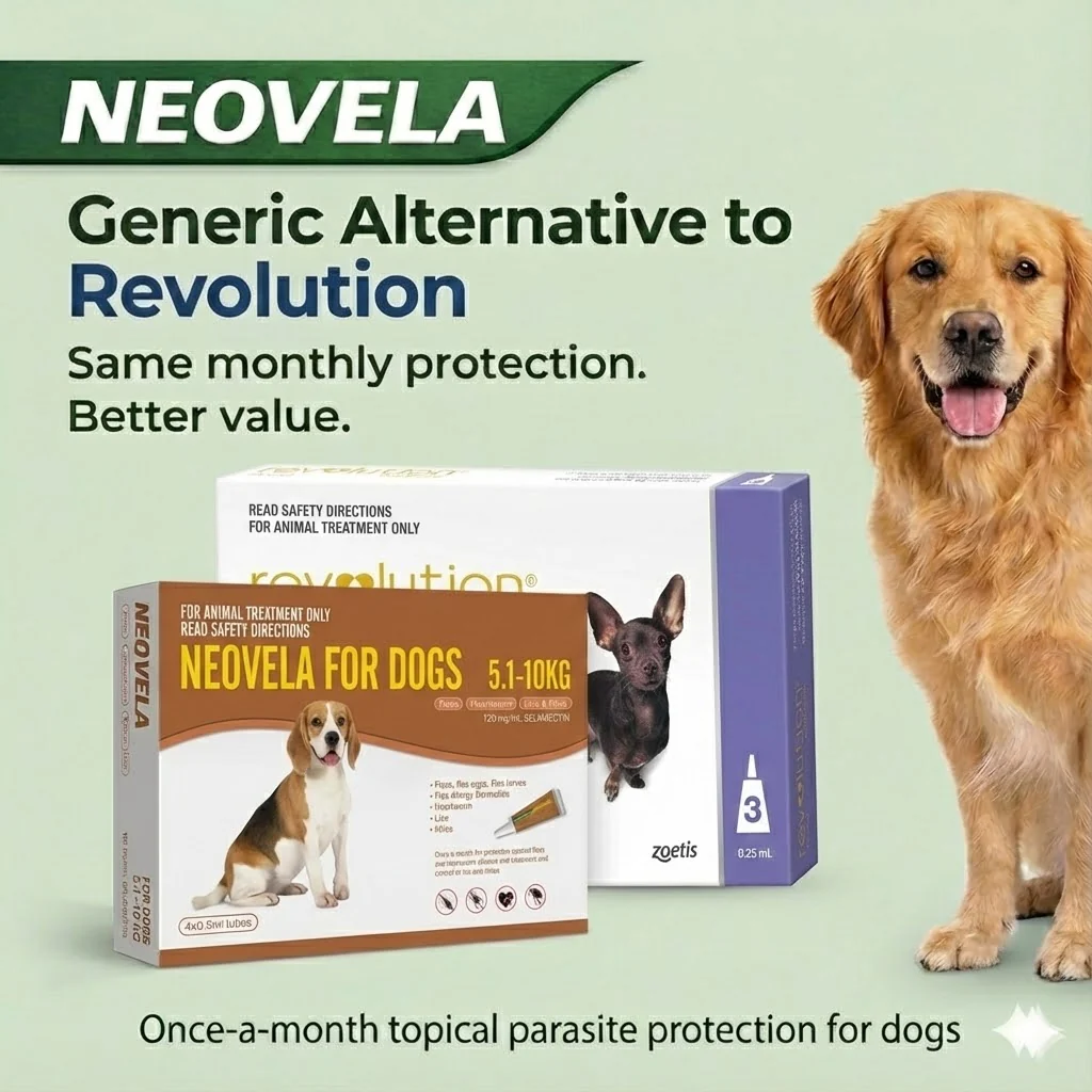 NEOVELA Flea And Worming For Dogs 5.1-10kg 4x0.5mL Tubes Brown - Image 2