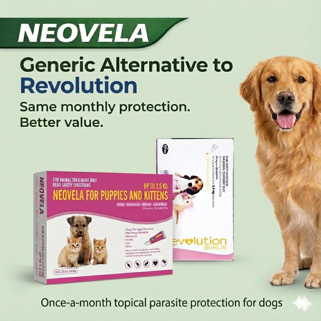 NEOVELA Flea And Worming For Puppies & Kittens Up To 2.5kg 4x0.25mL Tubes Pink - Image 2
