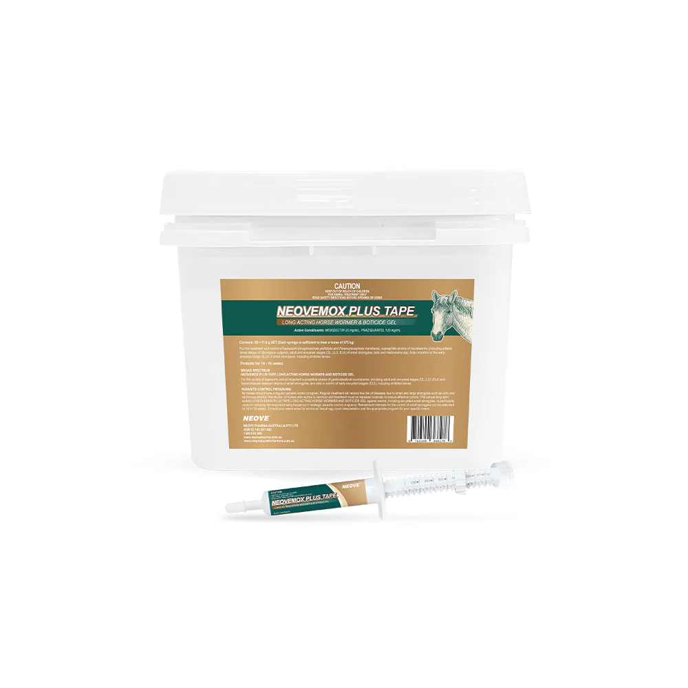 NEOVEMOX Plus Tape Long Acting Horse Wormer & Boticide Gel 11.8g - Image 5