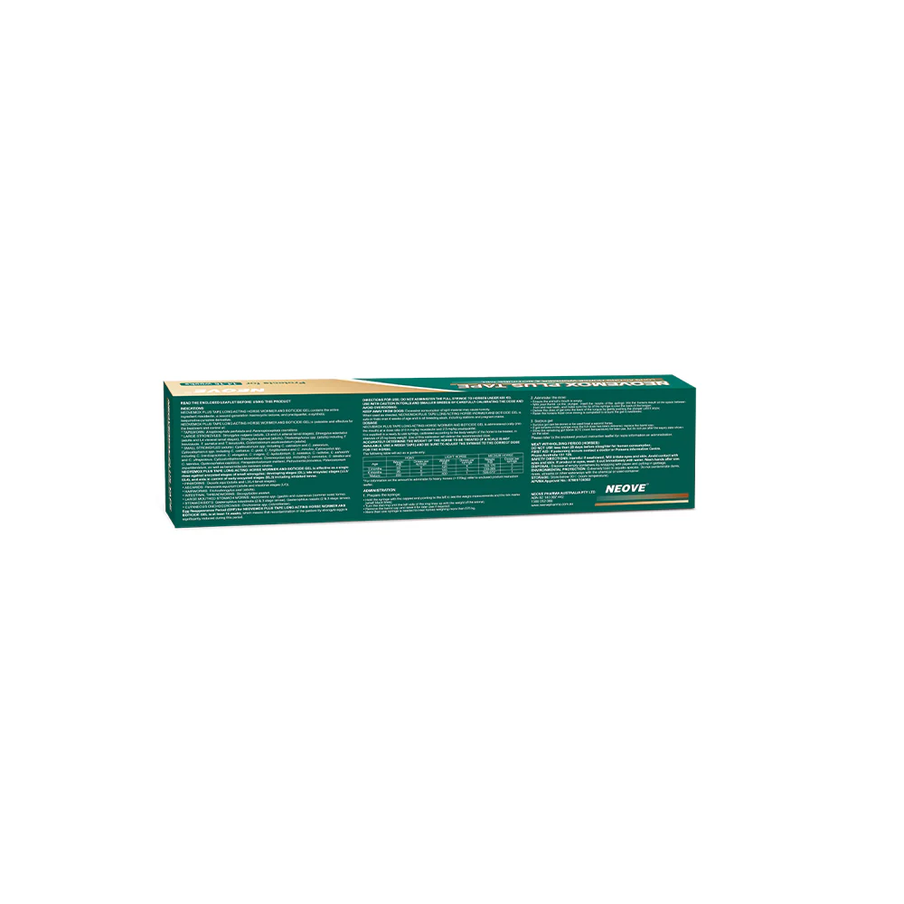 NEOVEMOX Plus Tape Long Acting Horse Wormer & Boticide Gel 11.8g - Image 7