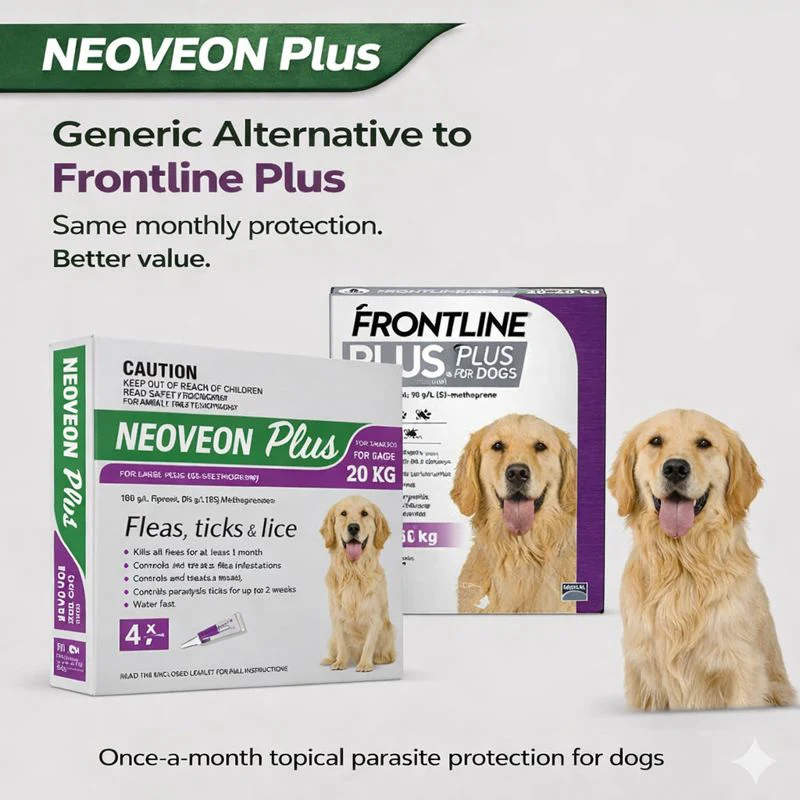 NEOVEON PLUS Fleas And Ticks For Large Dogs 20-40kg 4x2.68mL Tubes Purple - Image 2