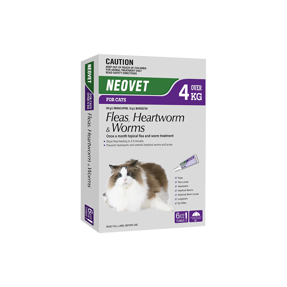 NEOVET Flea And Worming For Cats Over 4kg Purple - Image 6